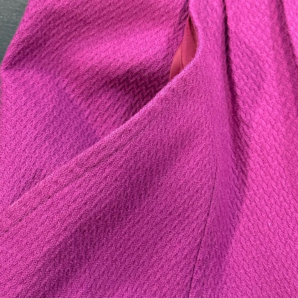 Nanette Lepore Purple Textured Sleeveless Pinafore Dress Pockets Womens 2 - Picture 7 of 15